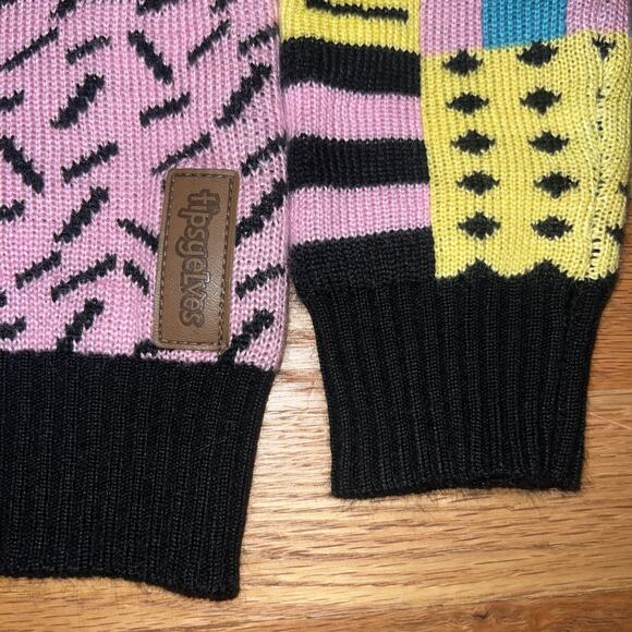 Tipsy Elves Sportswear Women’s Size Small Sweater Quilt Pattern Ski Snowboard - Picture 8 of 12